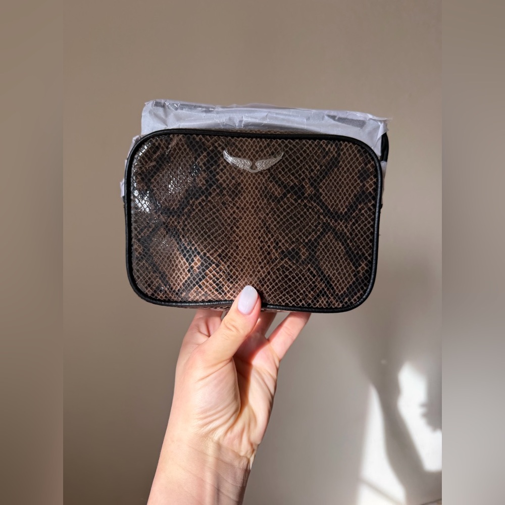 Zadig & Voltaire Snakeskin Crossbody Bag Brown – New
